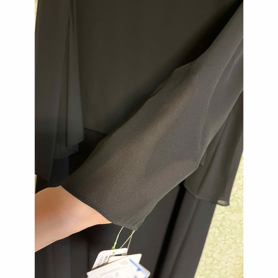 dinos(ディノス)の洗える喪服　ブラックフォーマルワンピース　11号　 レディースのフォーマル/ドレス(礼服/喪服)の商品写真