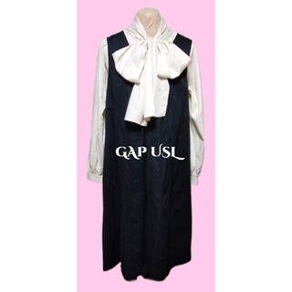 ギャップ(GAP)のGAP春夏物ワンピースUSL未使用9800円黒大きいサイズ15号3L(ひざ丈ワンピース)