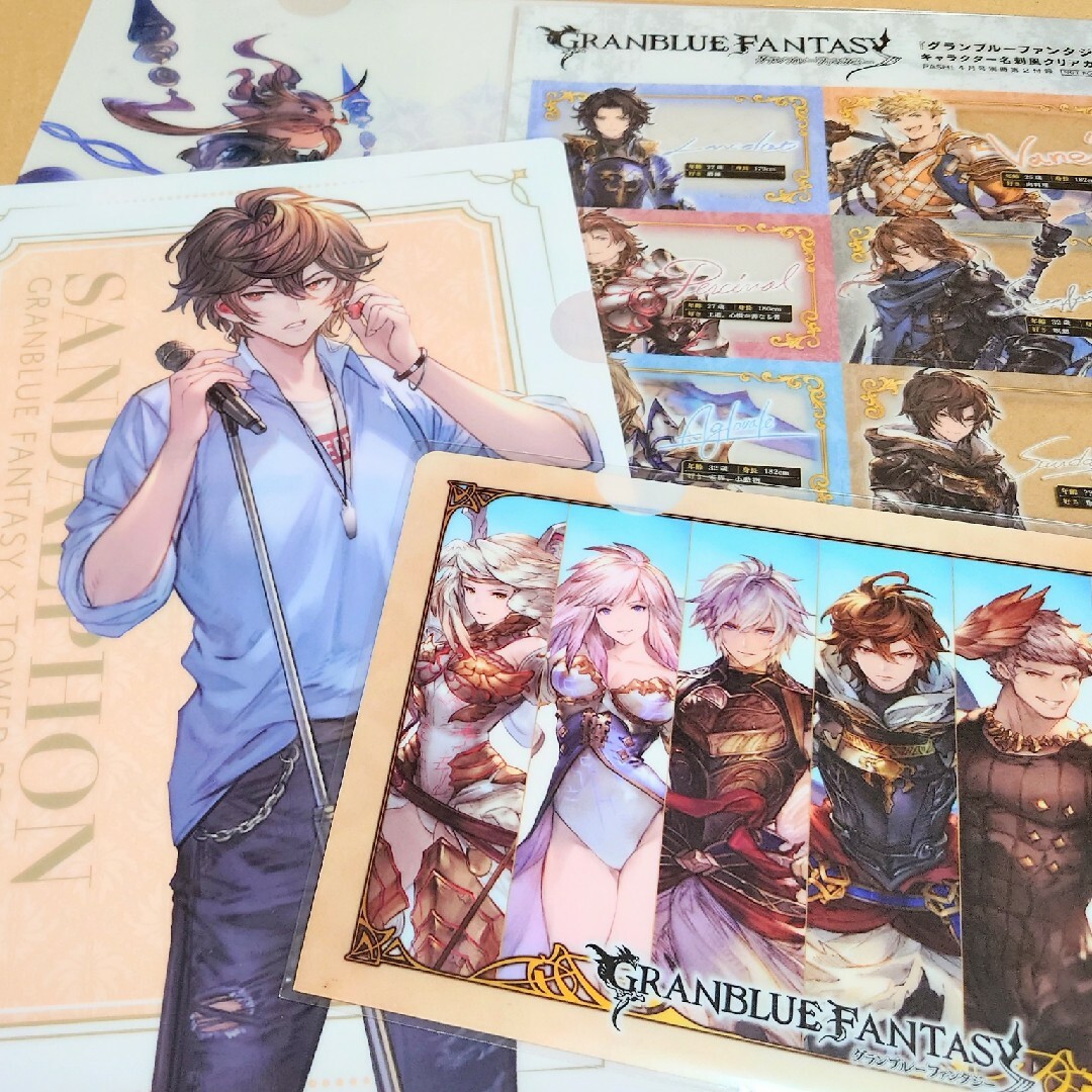 グラブル サンダルフォン タワレコ クリアファイル エンタメ/ホビーのアニメグッズ(クリアファイル)の商品写真