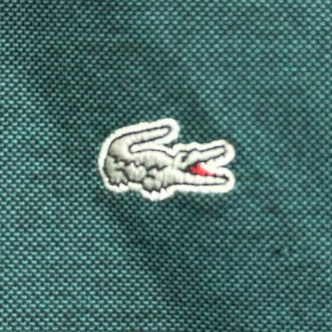 LACOSTE(ラコステ)の美品 ラコステ ポロシャツ 銀ワニ 刺繍ロゴ サマーウール グリーン XL メンズのトップス(ポロシャツ)の商品写真