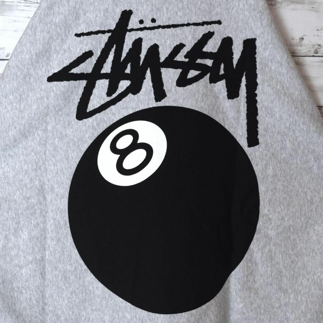 STUSSY(ステューシー)の【ステューシー】正規・新品タグ　8ボール　グレー　XL　スウェット メンズのトップス(スウェット)の商品写真