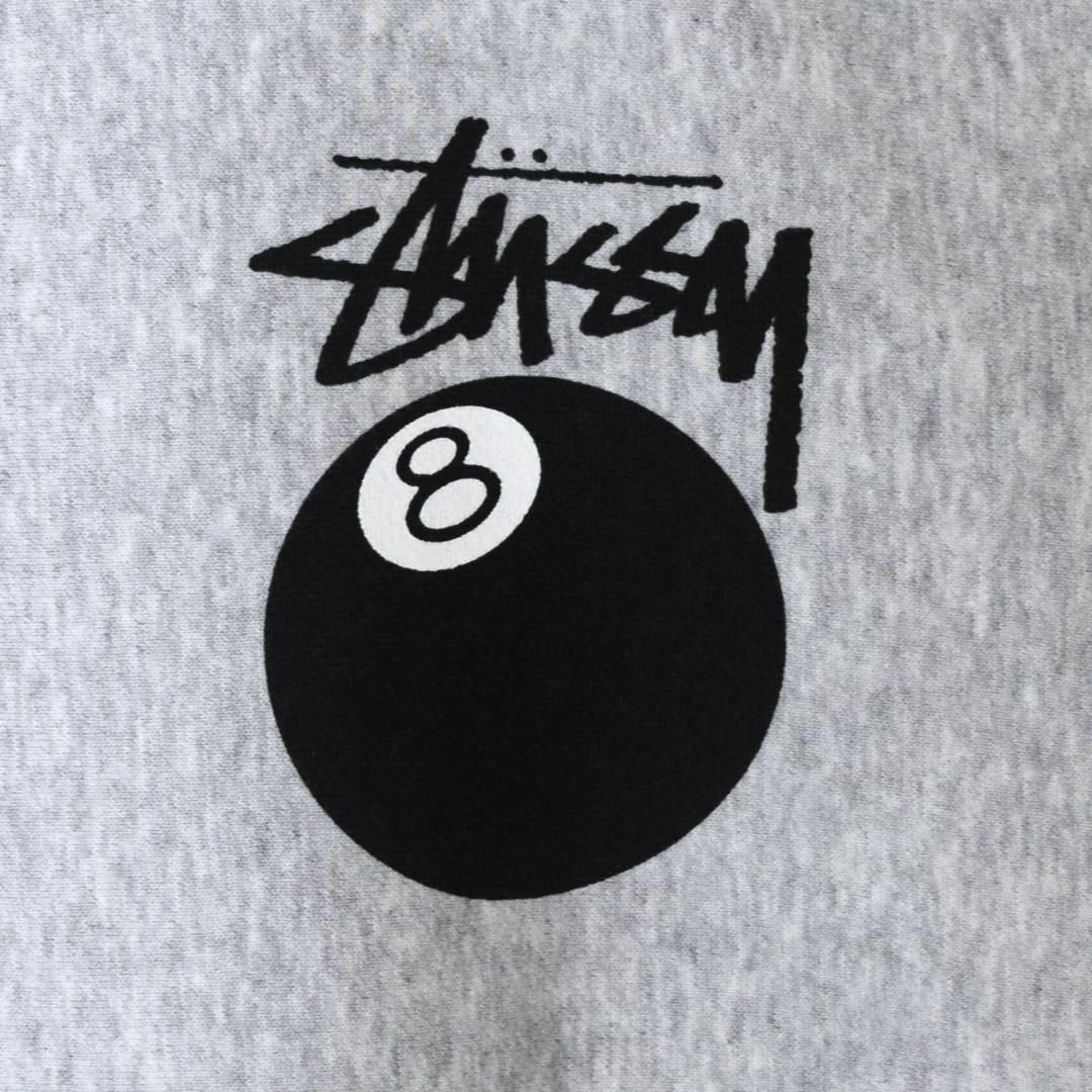 STUSSY(ステューシー)の【ステューシー】正規・新品タグ　8ボール　グレー　XL　スウェット メンズのトップス(スウェット)の商品写真