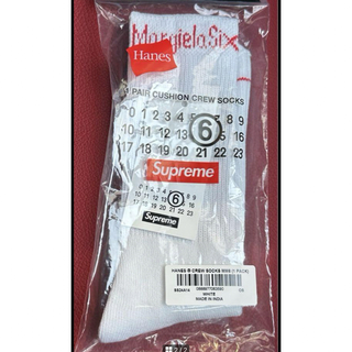 エムエムシックス(MM6)のSupreme x MM6 Maison Margiela Socks ホワイト(ソックス)
