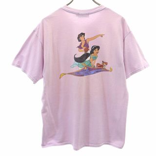 エクストララージ(XLARGE)のエクストララージ ディズニー バックプリント アラジン 半袖 Tシャツ L パープル XLARGE Disney メンズ 古着 【240330】 メール便可(Tシャツ/カットソー(半袖/袖なし))