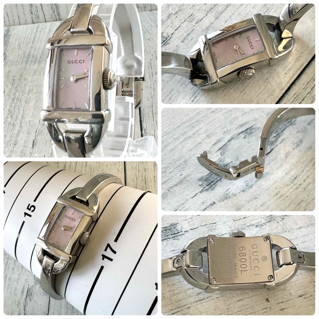 Gucci(グッチ)の【電池交換済】GUCCI グッチ 腕時計 6800L ピンク シェル レディース レディースのファッション小物(腕時計)の商品写真