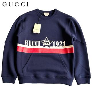 新品 GUCCI 2022AW トレーナー 1921 インターロッキングG 紺