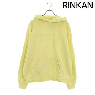 フィアオブゴッド(FEAR OF GOD)のフォグ  ESSENTIALS HOODIE CANARY フロッキーロゴプルオーバーパーカー メンズ XL(パーカー)