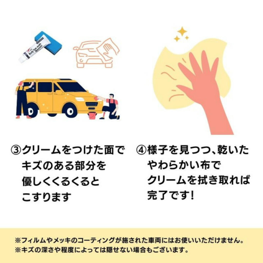 車 車体の傷消し 研磨 コンパウンド 傷隠し サビ取り 補修 スポンジ付き 自動車/バイクの自動車(洗車・リペア用品)の商品写真