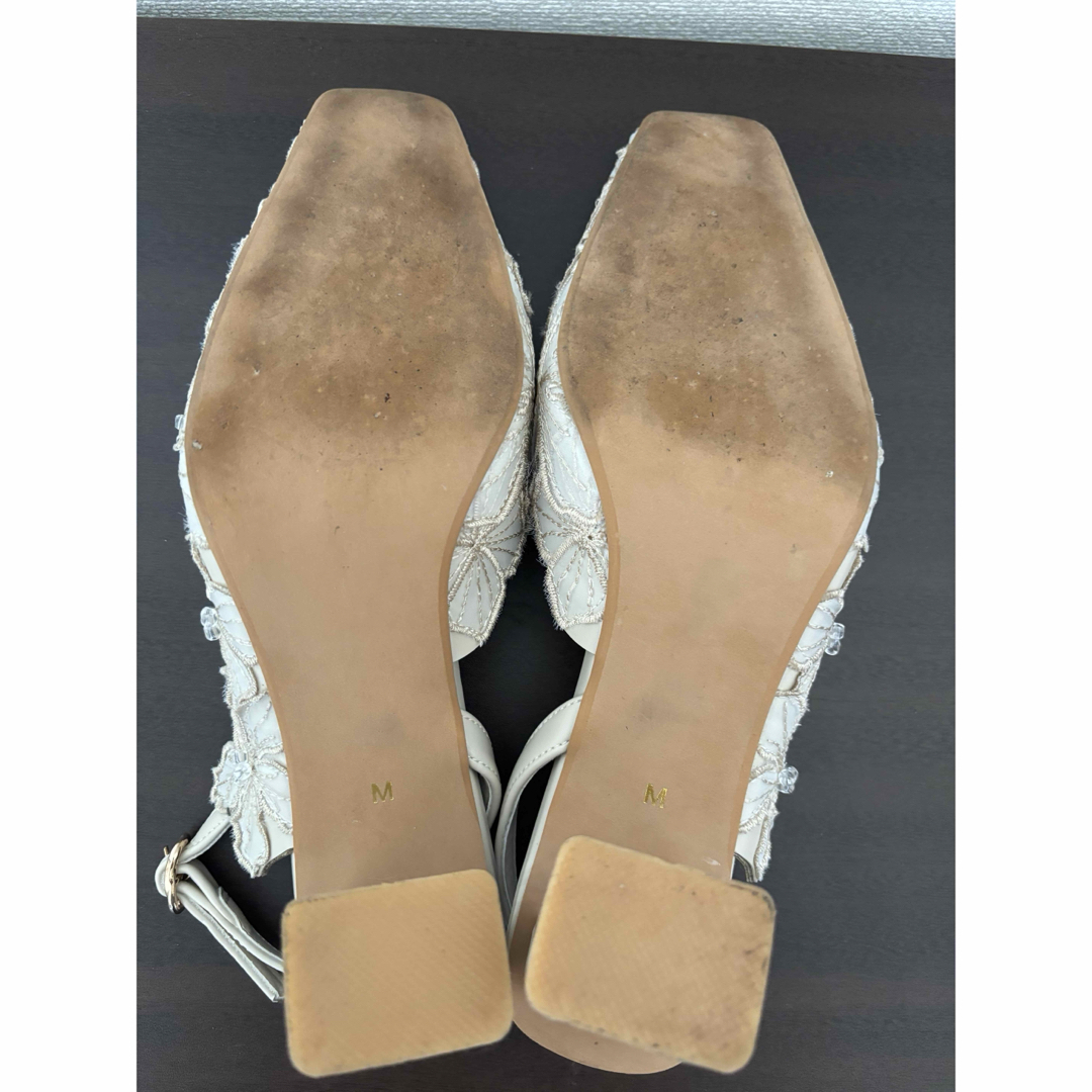 RANDA フラワーカットストラップパンプス　ミュール レディースの靴/シューズ(ハイヒール/パンプス)の商品写真