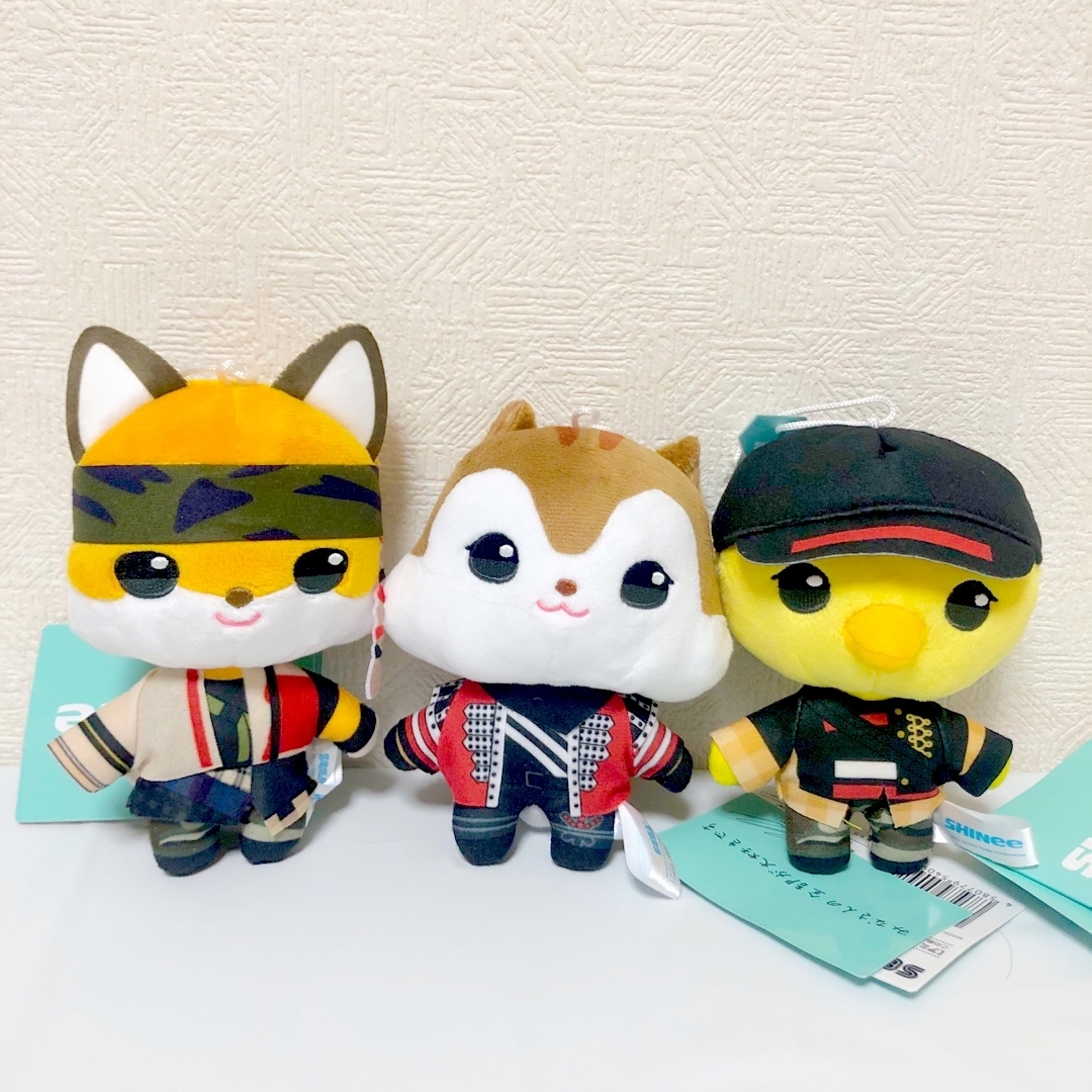 SHINee(シャイニー)の【匿名発送】SHINee ANIMALCOORDY ミニぬいぐるみ 全3種セット エンタメ/ホビーのおもちゃ/ぬいぐるみ(ぬいぐるみ)の商品写真