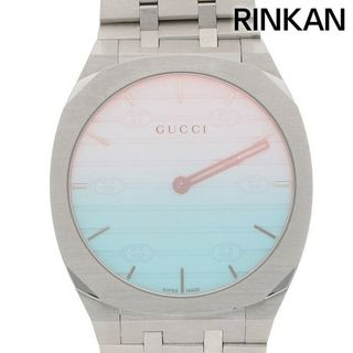 グッチ(Gucci)のグッチ  25H 163.4/YA163409 SSブルー文字盤クォーツ腕時計 メンズ 38mm(その他)