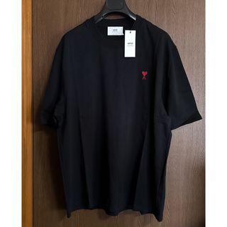 マルタンマルジェラ(Maison Martin Margiela)の黒L新品 AMI Paris アミ グラフィック ロゴ Tシャツ ブラック(Tシャツ/カットソー(半袖/袖なし))