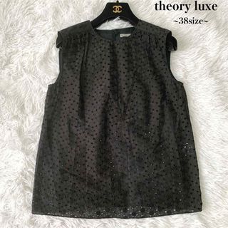 セオリーリュクス(Theory luxe)の【極美品】theory luxe カットワーク刺繍ブラウス レース シルク混(シャツ/ブラウス(半袖/袖なし))