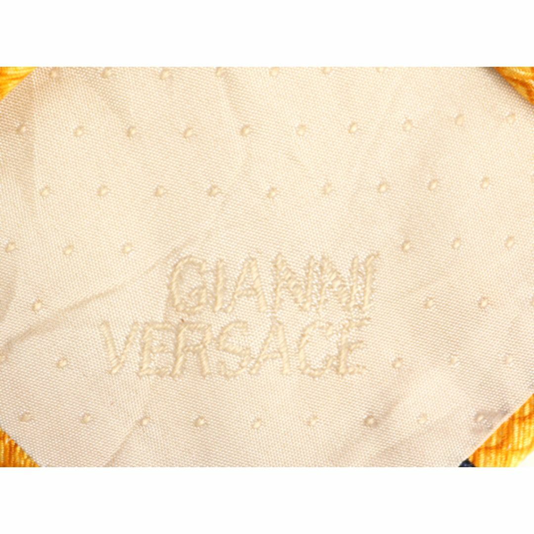 イタリア製 高級 100% シルク ヴェルサーチ ネクタイ 総柄 ブランド SILK メンズ ビジネス カジュアル ゴールド GIANNI VERSACE ベルサーチ メンズのファッション小物(ネクタイ)の商品写真