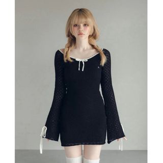 Andmary Lily crochet mini dress(ミニワンピース)