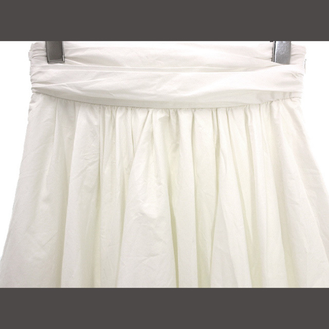 FRAY I.D(フレイアイディー)のFRAY I.D チンツギャザー フレア スカート ホワイト 白 ロング リボン レディースのスカート(ロングスカート)の商品写真