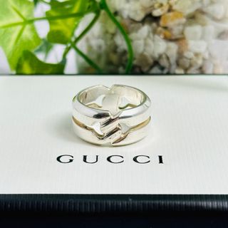 グッチ(Gucci)のGUCCI グッチ　リング　14号　ノット　インフィニティ　ワイド　シルバー(リング(指輪))