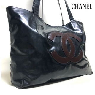 シャネル(CHANEL)のCHANEL シャネル キャリーオール 肩掛けトートバッグ pvc/レザー BC(トートバッグ)