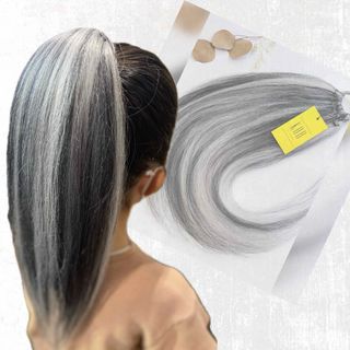 【新品】 EZPO#B36 ポニーテールエクステ ヘアアクセ ヘアゴム(ロングストレート)