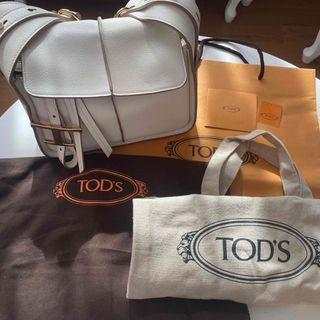 トッズ(TOD'S)のTOD'S トッズ Tタイムレスレザーバッグ ミニ  ホワイト(ショルダーバッグ)