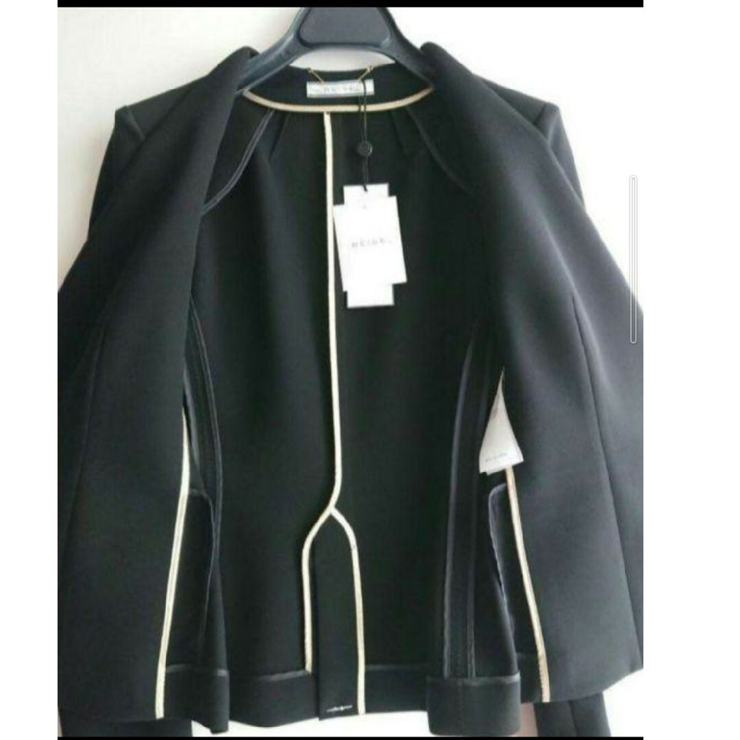BEIGE,(ベイジ)のBEIGE, ベイジのノーカラージャケット＋パンツセット ゼナー ZENNOR レディースのフォーマル/ドレス(スーツ)の商品写真