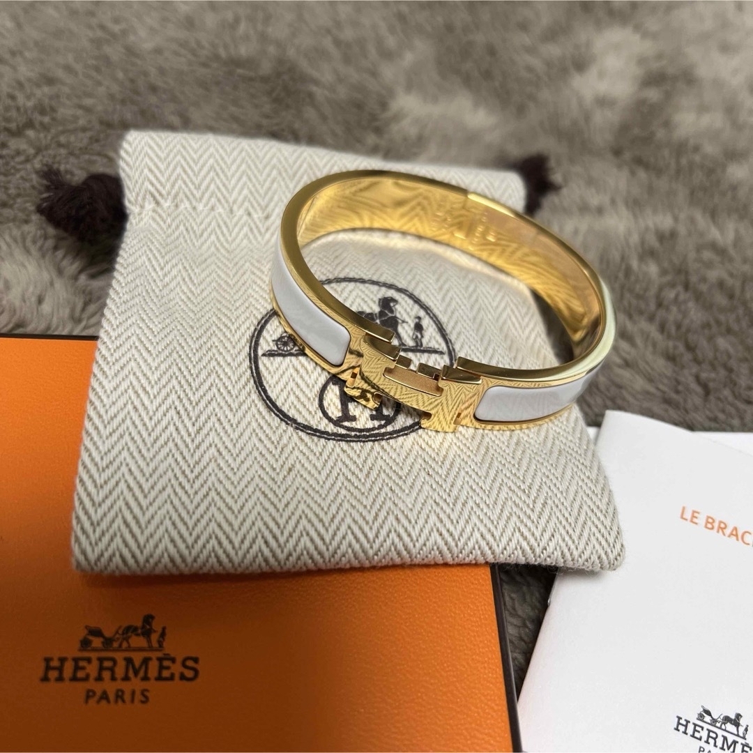 Hermes(エルメス)のHERMES エナメルブレスレット 《クリックH》 メンズのアクセサリー(ブレスレット)の商品写真