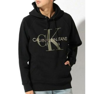 カルバンクライン(Calvin Klein)のCalvin Klein Jeans ロゴ パーカー ブラック Mサイズ(パーカー)