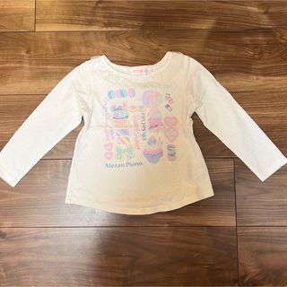 メゾピアノ(mezzo piano)の美品mezzo piano 長袖カットソー　100(Tシャツ/カットソー)