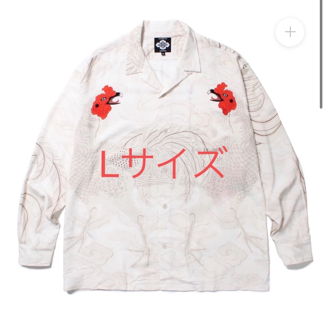 WACKO MARIA(ワコマリア)の【本日限定値下げ】GAKKIN BUDSPOOL 渦軍鶏 L/S アロハシャツ メンズのトップス(シャツ)の商品写真