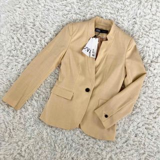 ザラ(ZARA)の✨新品✨ZARA スタンドカラージャケット 36(ノーカラージャケット)