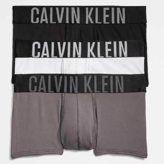 カルバンクライン(Calvin Klein)のカルバンクライン ローライズ ボクサー CK 3枚 XL ブラック グレー 白(ボクサーパンツ)