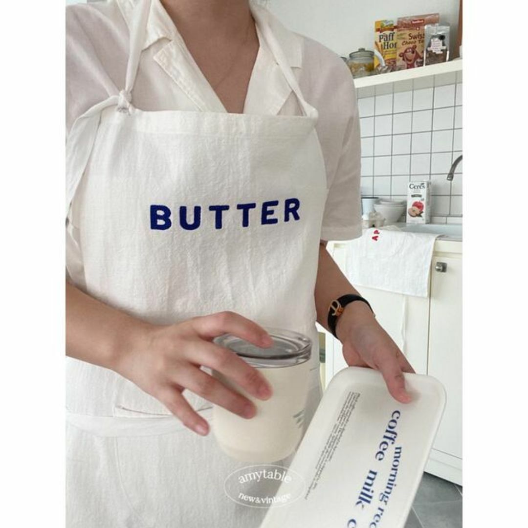 新品送料込 amytable butter long apron インテリア/住まい/日用品のキッチン/食器(その他)の商品写真