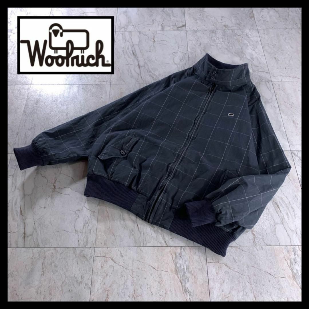 WOOLRICH(ウールリッチ)の古着 ウールリッチ G9 スイングトップ ブルゾン グレー チェック M メンズのジャケット/アウター(ブルゾン)の商品写真