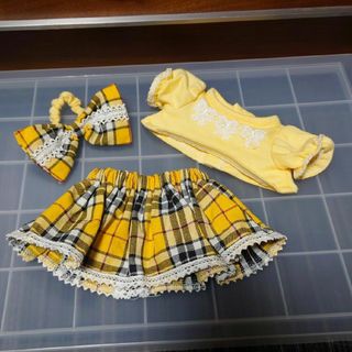 ハンドメイド　ステラルー　衣装セット　黄色　スカート　リボン　シャツ(その他)