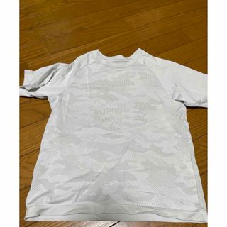 ユニクロ(UNIQLO)のユニクロ130ドライTシャツ半袖白グレーUNIQLO(Tシャツ/カットソー)