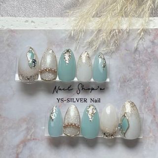 ☆現品ネイルチップ✴︎ニュアンスネイル✴︎リングネイル(つけ爪/ネイルチップ)