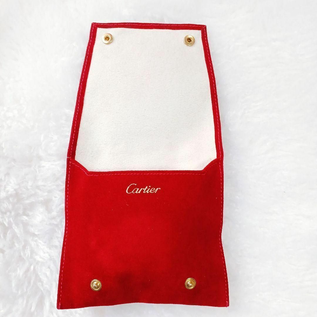 Cartier(カルティエ)の【美品✴️】Cartierカルティエ携帯用時計＆ジュエリー保存袋保存ケース赤 レディースのファッション小物(ポーチ)の商品写真