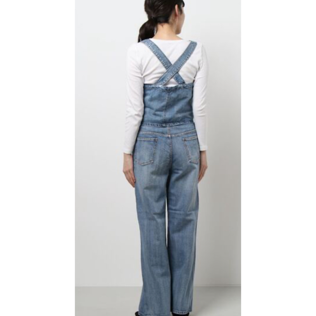 Ameri VINTAGE(アメリヴィンテージ)のSET UP DENIM OVERALL アメリ　デニムオーバーオール レディースのパンツ(サロペット/オーバーオール)の商品写真