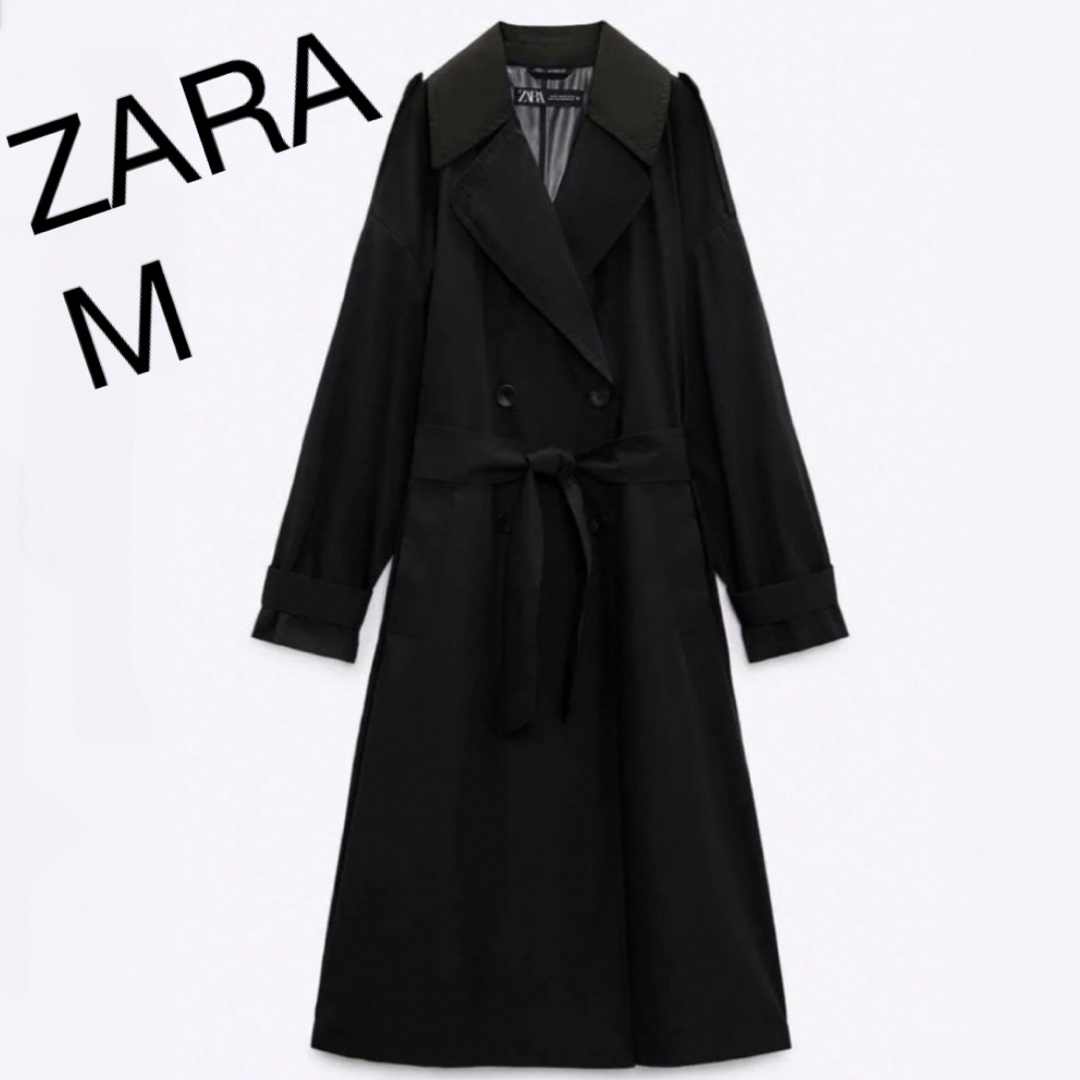 ZARA(ザラ)のベルトテクニカルトレンチコート レディースのジャケット/アウター(トレンチコート)の商品写真