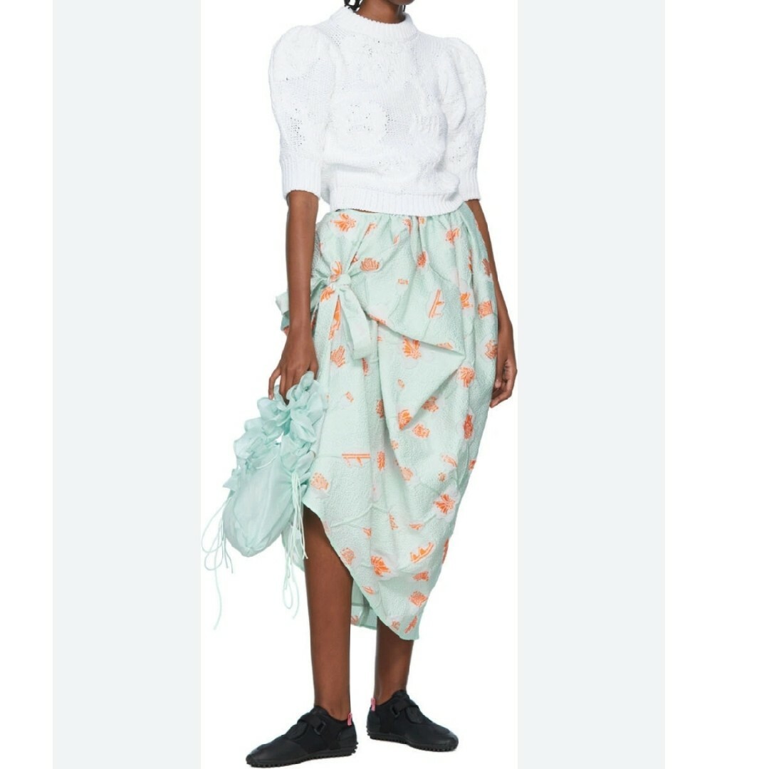 Drawer(ドゥロワー)の新品22万 CECILIE BAHNSEN サイドノットFUMIEラップスカート レディースのスカート(ロングスカート)の商品写真