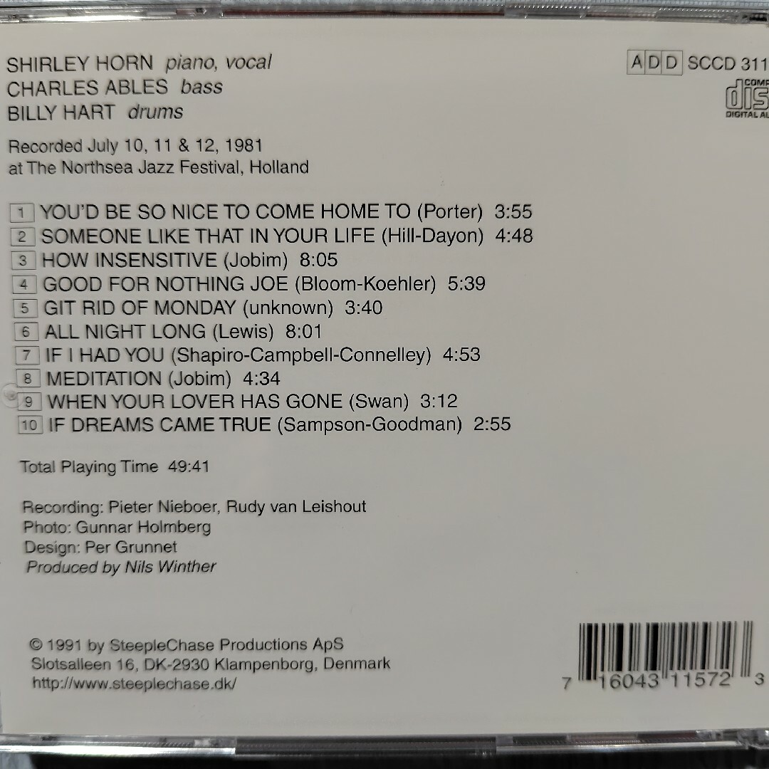 シャーリー・ホーン/オール・ナイト・ロング【CD】 エンタメ/ホビーのCD(ジャズ)の商品写真