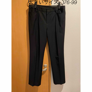 中古　レディース　スーツパンツ　大きいサイズ　薄いタイプ　76-99 黒　涼しい(カジュアルパンツ)