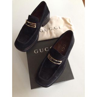 グッチ(Gucci)のGUCCI グッチ ピットローファー 36(ローファー/革靴)