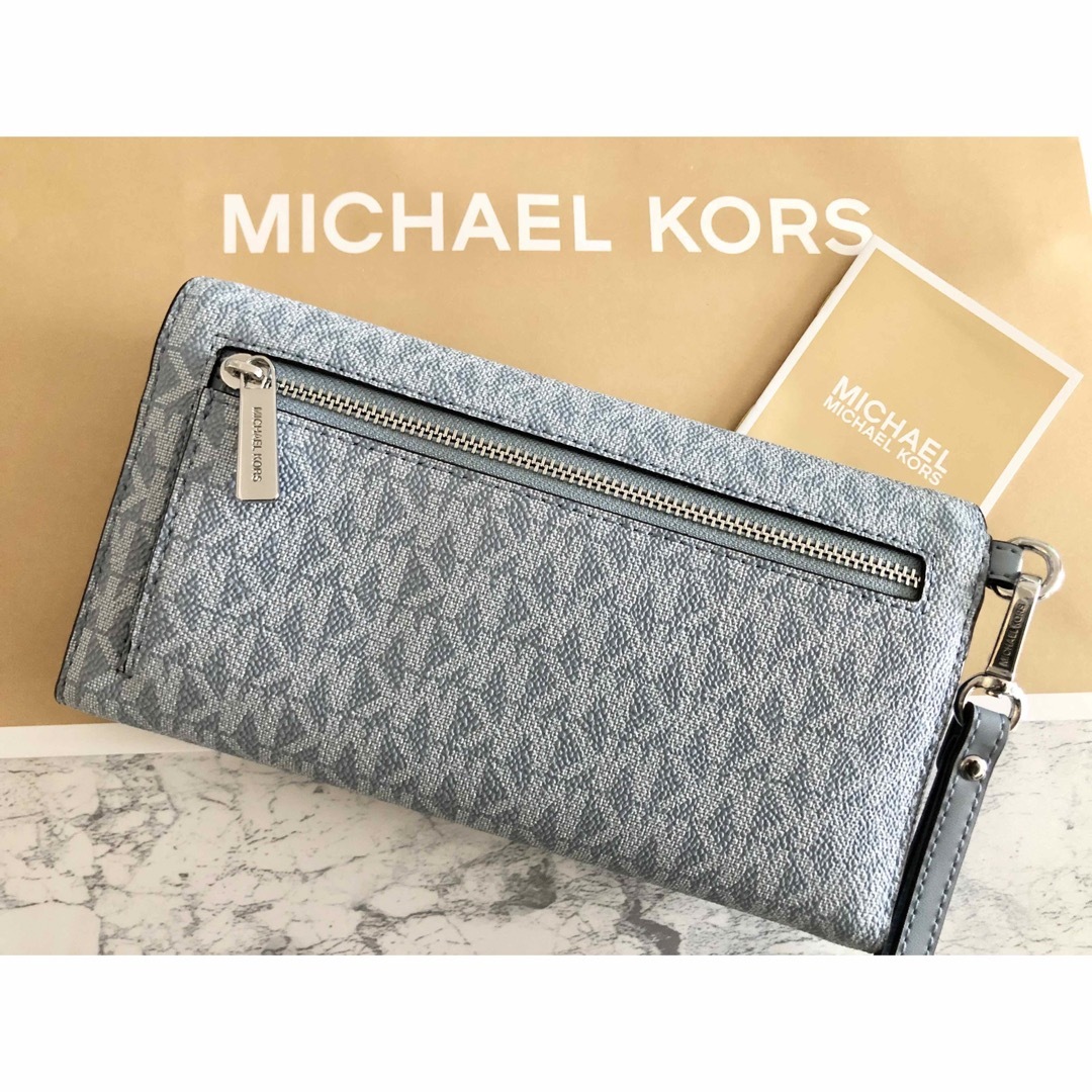 Michael Kors(マイケルコース)の★MICHAEL KORS マイケルコース　長財布　ブルー　新品 レディースのファッション小物(財布)の商品写真
