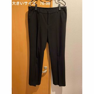 中古　レディース　スーツパンツ　黒　大きいサイズ　(カジュアルパンツ)