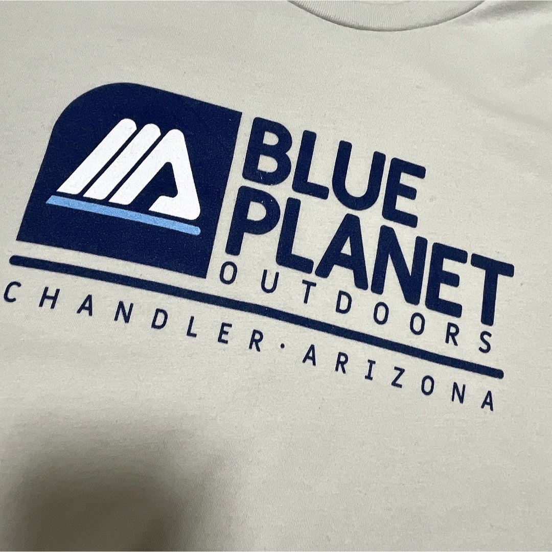 USA古着　Tシャツ　S　グレー　プリント　ロゴ　ドライ　BLUE PLANET メンズのトップス(Tシャツ/カットソー(半袖/袖なし))の商品写真