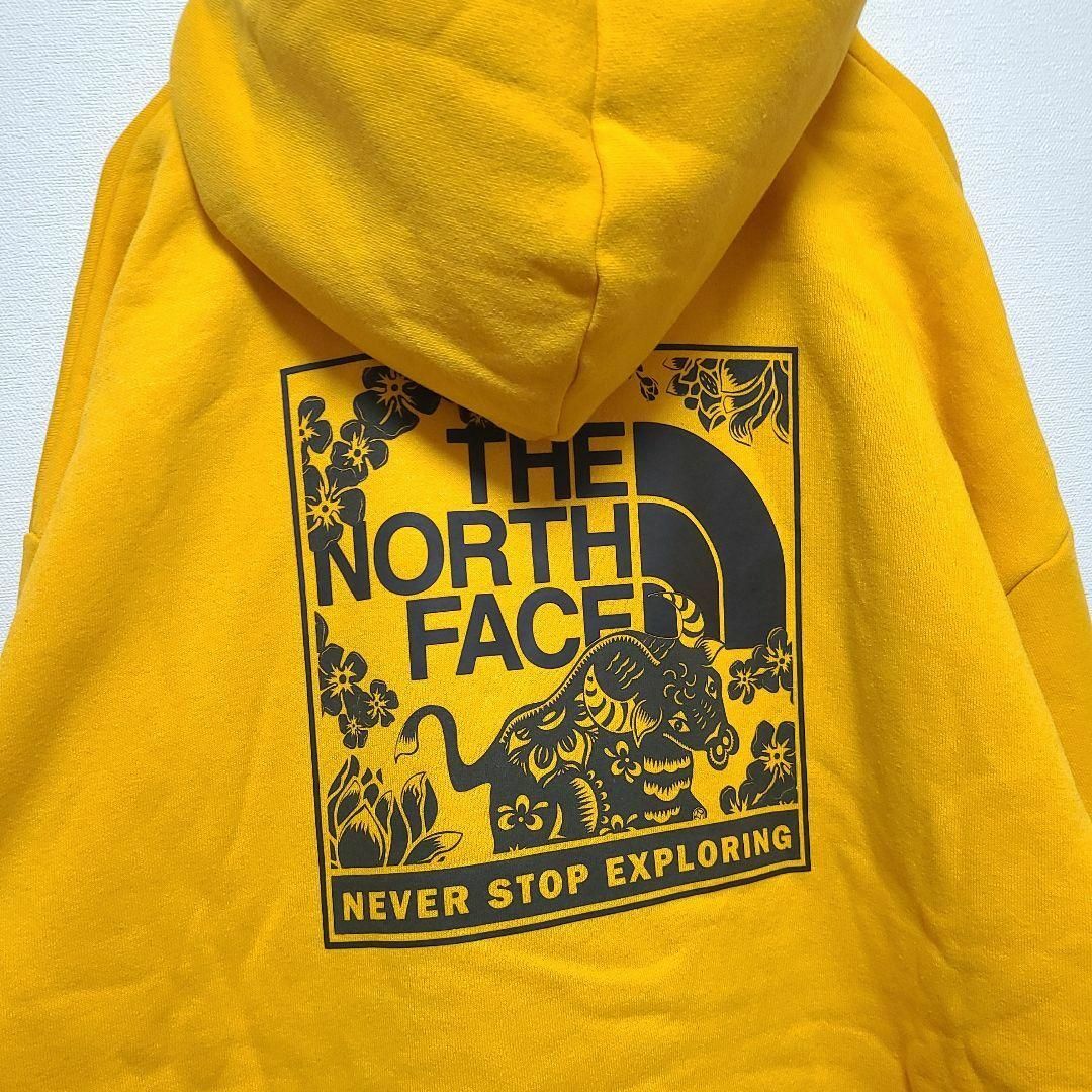 THE NORTH FACE(ザノースフェイス)の3XL ノースフェイス パーカー オレンジ 沖縄 スウェット ハーフドーム メンズのトップス(スウェット)の商品写真