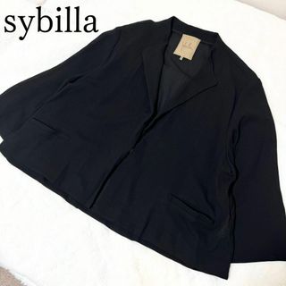 シビラ(Sybilla)の極美品　シビラ　カラミショートジャケット　黒　M  日本製　フレア　シースルー(その他)