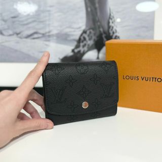 ルイヴィトン(LOUIS VUITTON)のヴィトン ポルトフォイユイリス コンパクト マヒナ ブラック(財布)