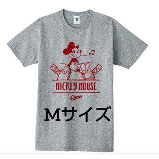 カープTシャツミッキーマウスコラボ（ひとやすみ）グレーMサイズ！おまけ付き♪(応援グッズ)